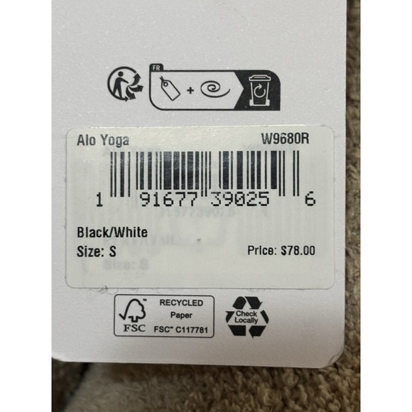 Alo Yoga Airbrush Heart Throb Bra 🤍 Black White | NWT | Size S - Picture 3 of 5